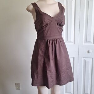 Charlotte Russe Cotton Chocolate Brown Dress Size Small